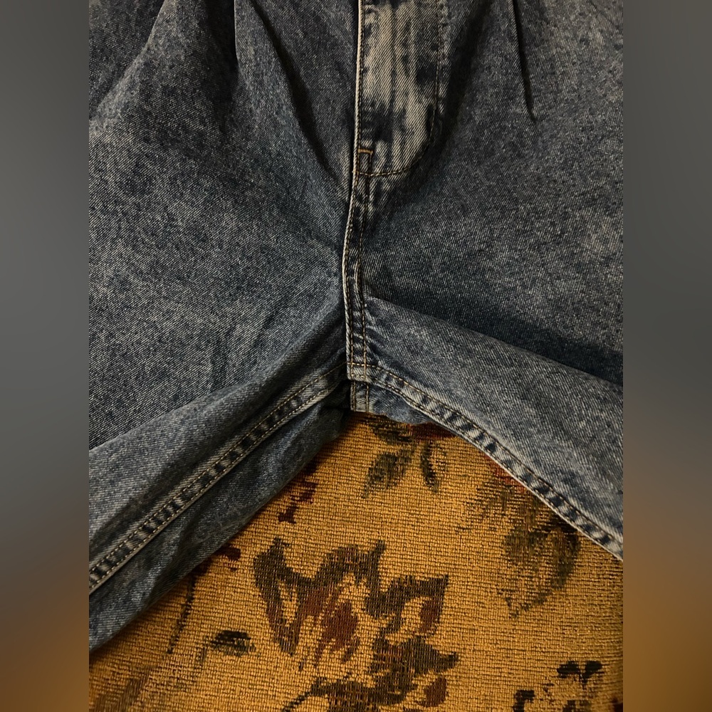 People pleated High Rise Blue Acid Wash Wide-Leg Jeans Size 28 - Picture 11 of 13